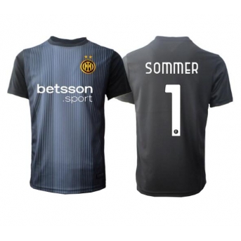 Billige Fotballdrakt Inter Milan Yann Sommer #1 Keeper Replika Hjemmedrakt 2025-26 Kortermet